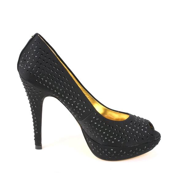 Ted Baker Svana Embellished Crystals Pump Peep-toe Shoes Heels Platform Size 7 - Picture 3 of 8